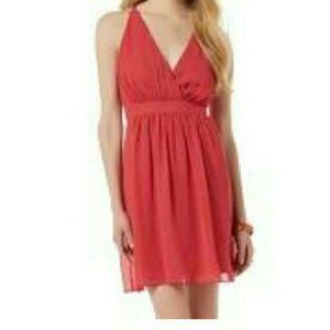 BONGO Red Raspberry Razor Strap Dress